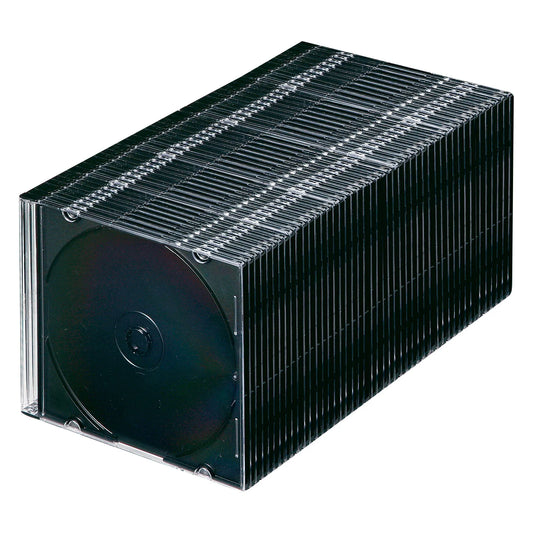 Blu-ray/DVD/CD Case (Slim Type, 50-Pack, Black) FCD-PU50MBKN2