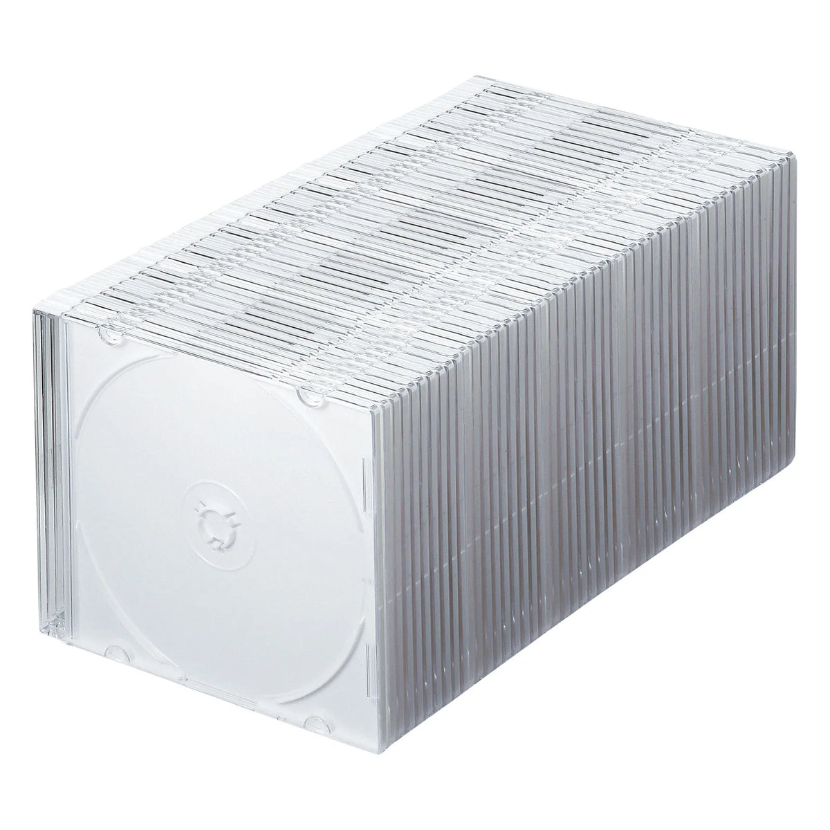 Blu-ray/DVD/CD Case (Slim Type, 50-Pack, White) FCD-PU50MWN2