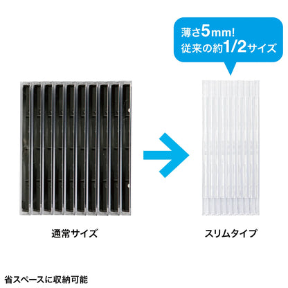 Blu-ray・DVD・CDケース（1枚収納ソフトタイプ・10枚セット） FCD-PUS10CL