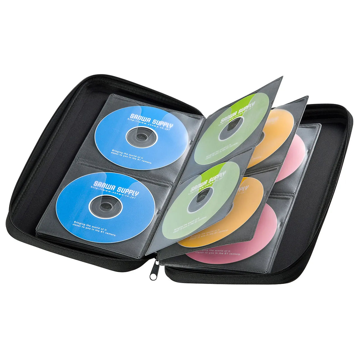 Blu-ray Disc Compatible Semi-Hard Case (Holds 56 Discs, Pink) FCD-WLBD56P