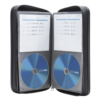 CD case with storage capacity (holds 96 CDs, black) FCD-WLBD96BBK