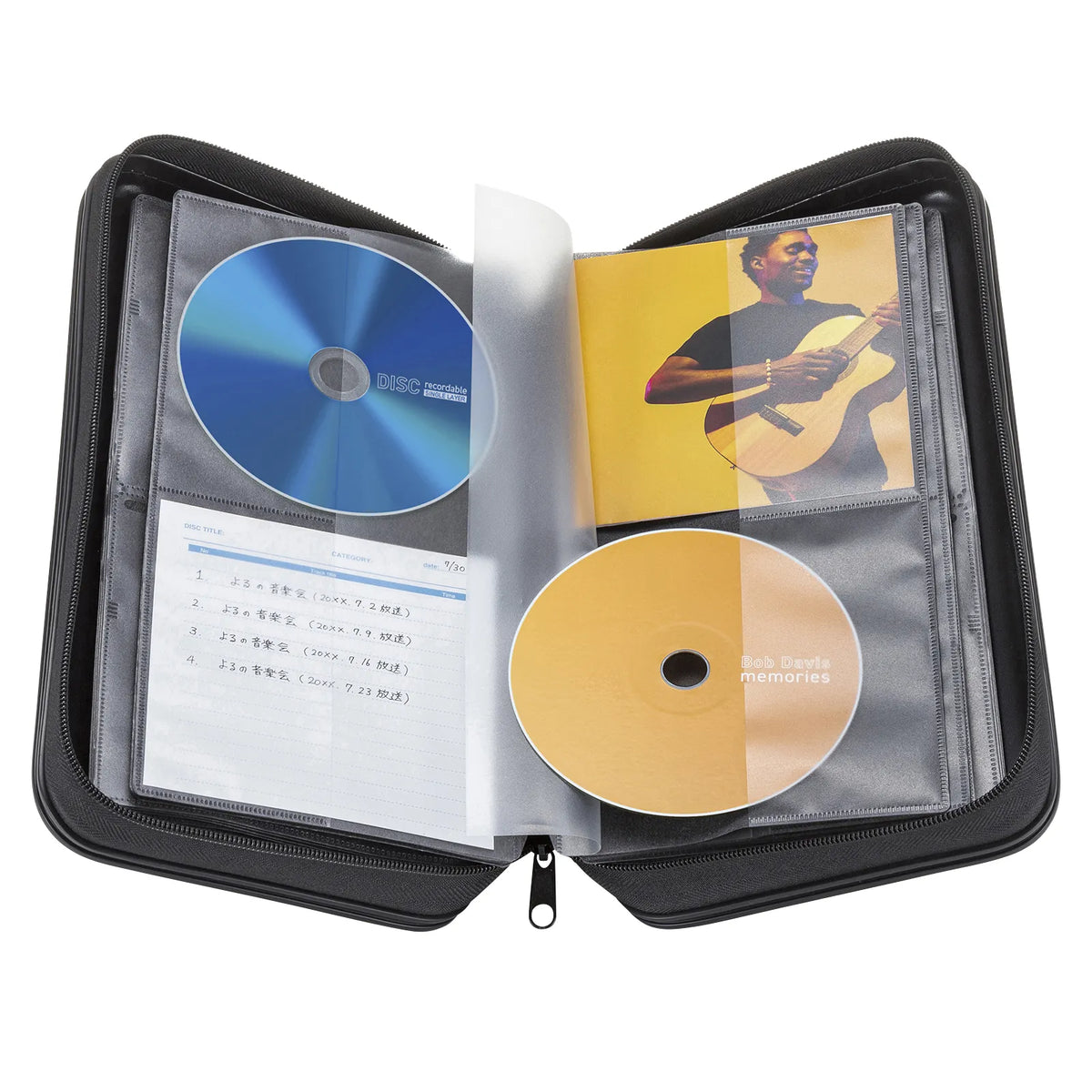 CD case with storage capacity (holds 96 CDs, black) FCD-WLBD96BBK