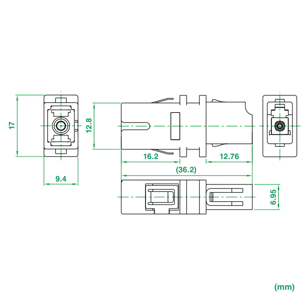 Optical adapter HAD-LCSC-SM