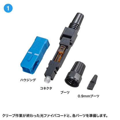 光ファイバファストSCコネクタ HKB-AC-FSCSM