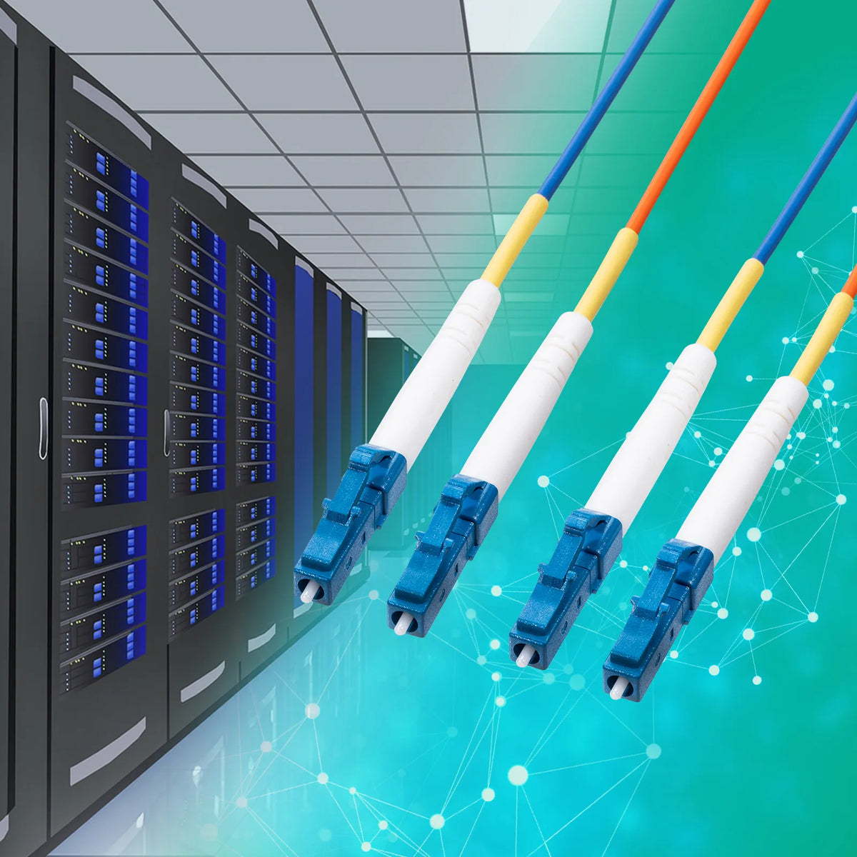 Code bundle type fiber optic cable (single mode, LCx2-LCx2, 50m) HKB-CSLCLC1-050