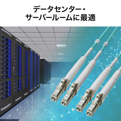 Code bundle type fiber optic cable (multi 50um OM3, LCx2-LCx2, 300m) HKB-CSOM3LCLC-300