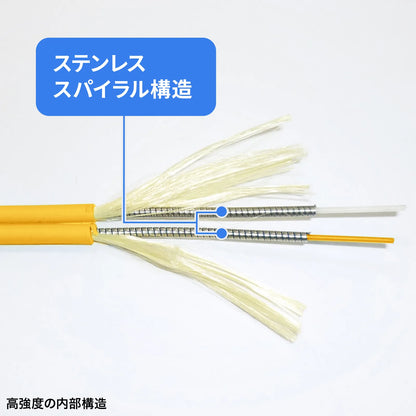 Reinforced spectacle-type fiber optic cable (single mode, LC x 2 - LC x 2, 1m) HKB-HLCLC1-01