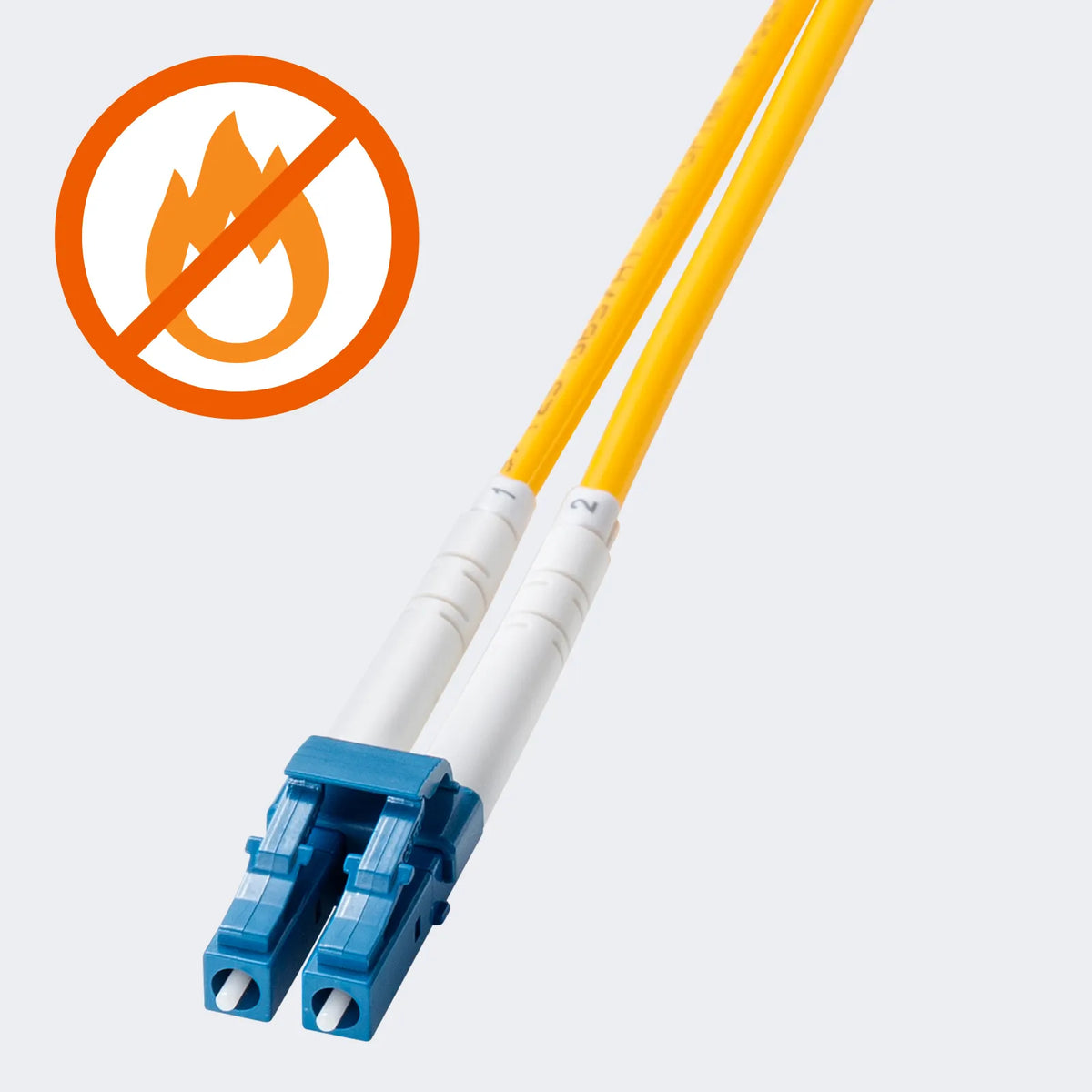 Reinforced spectacle-type fiber optic cable (single mode, LC x 2 - LC x 2, 1m) HKB-HLCLC1-01
