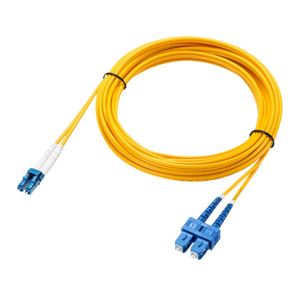 Reinforced spectacle-type fiber optic cable (single mode, LC x 2 - SC x 2, 5m) HKB-HLCSC1-05