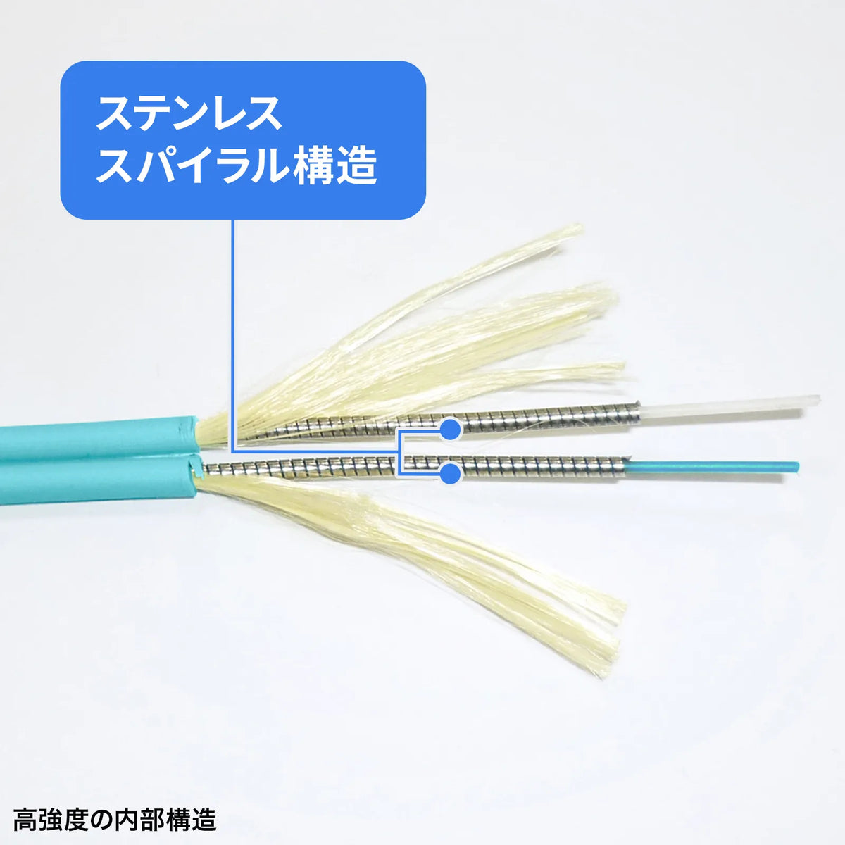 Reinforced spectacle-type fiber optic cable (multi OM3, LC x 2 - LC x 2, 1m) HKB-HOM3LCLC-01
