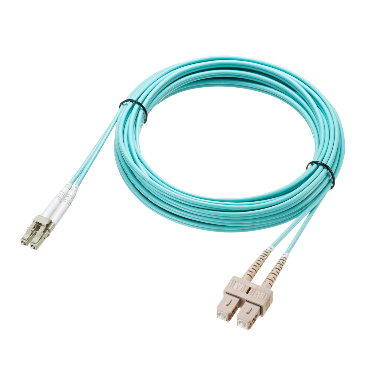 Reinforced spectacle-type fiber optic cable (multi OM3, LC x 2 - SC x 2, 5m) HKB-HOM3LCSC-05