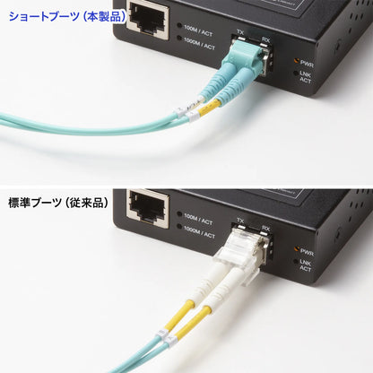 メガネ型光ファイバケーブル（マルチ50μmOM4、LC×2-LC×2、10m） HKB-MOM4LCLC-10