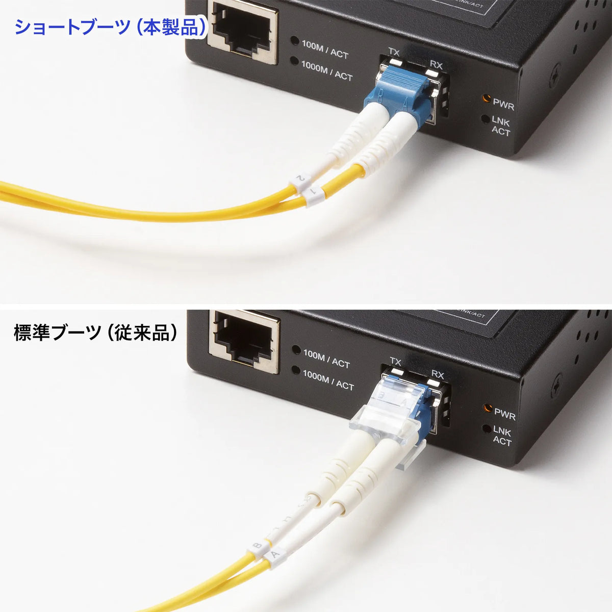 Spectacle-type optical fiber cable (single 9μm, LC×2-LC×2, 1m) HKB-MOS2LCLC-01