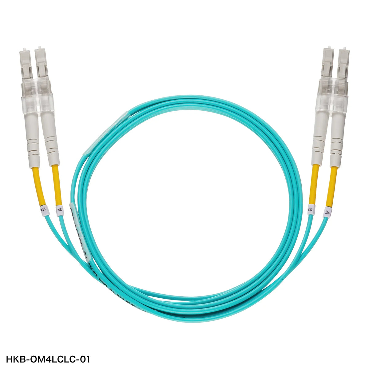 Spectacle-type optical fiber cable (multi 50μm OM4, LC×2-LC×2, 3m) HKB-OM4LCLC-03