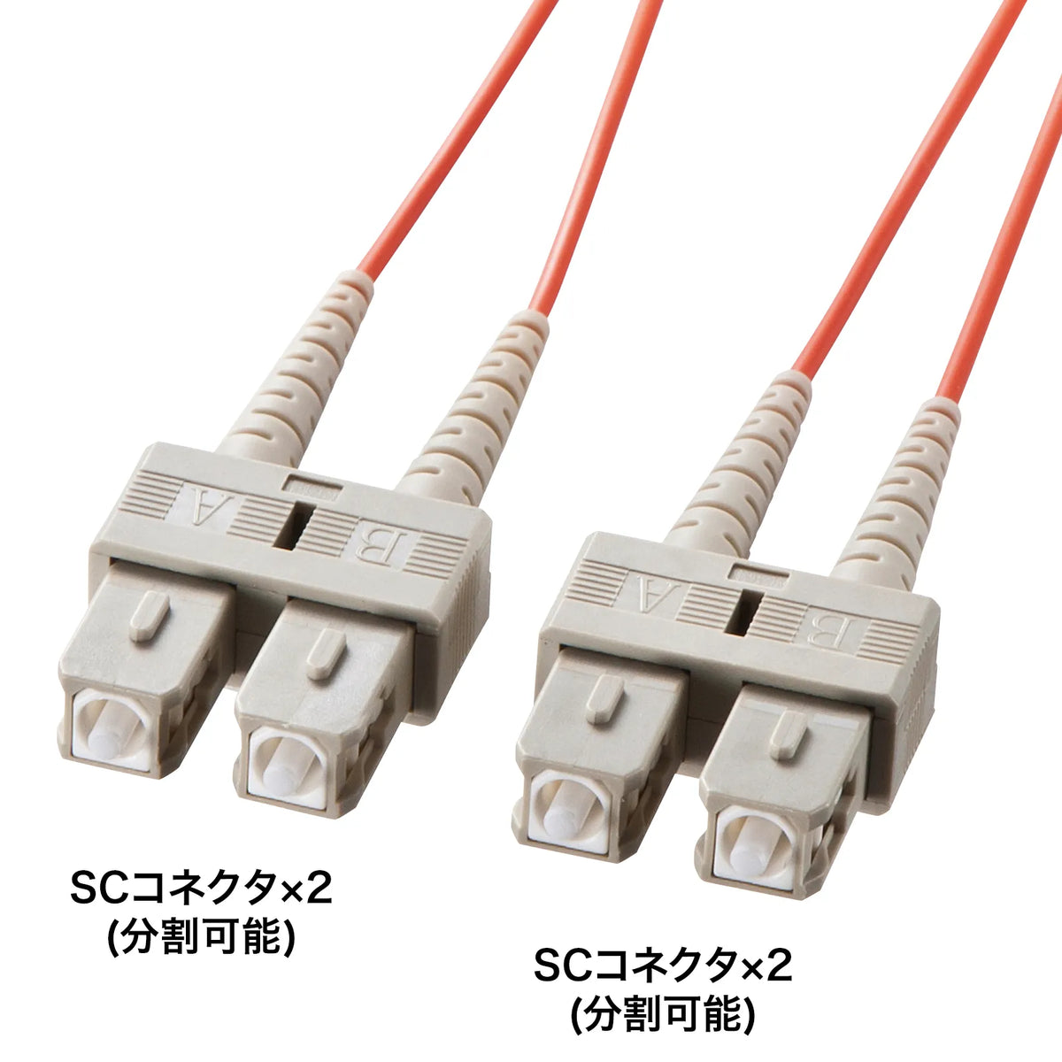 Spectacle-type optical fiber cable (multi-type 50μm, SC×2-SC×2, 1m) HKB-SCSC5-01N