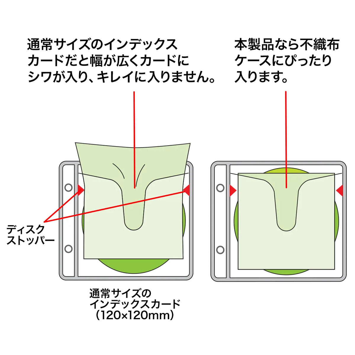 Index cards for nonwoven fabric cases JP-IND10