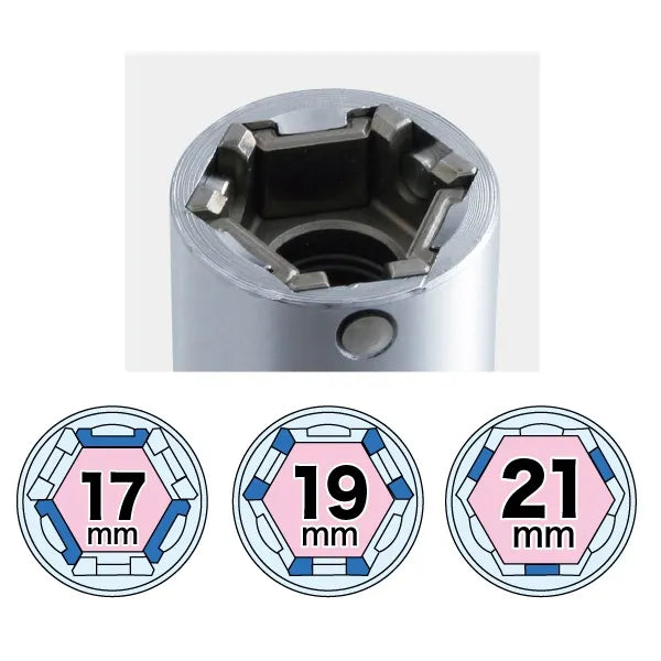 Three-size electric socket JSS-1721