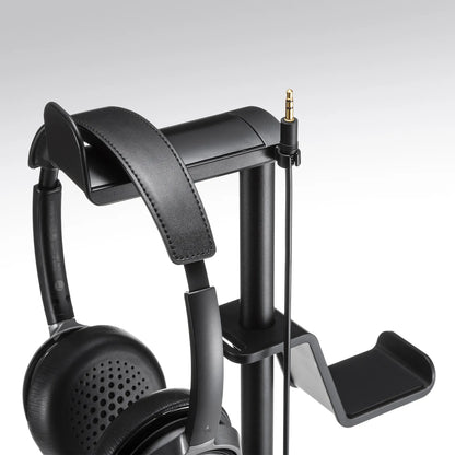 Game controller stand (with headphone holder, black) JY-STN1BK