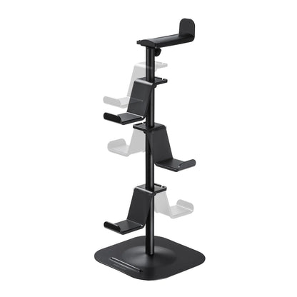 Game controller stand (with headphone holder, black) JY-STN1BK