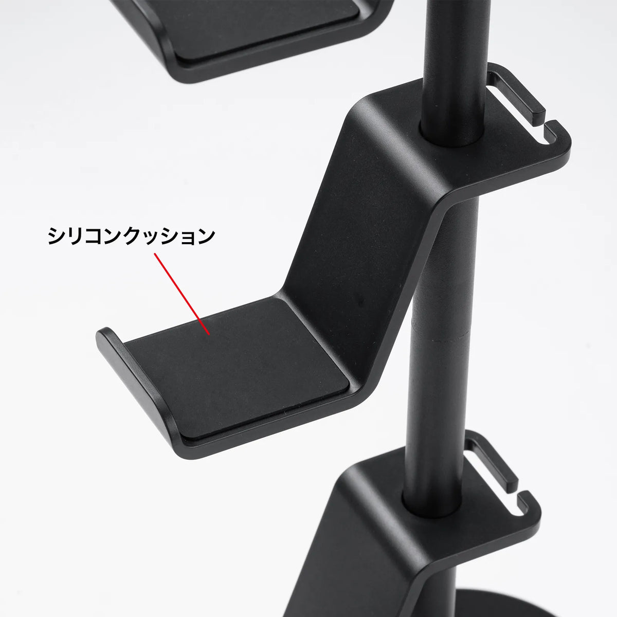 Game controller stand (with headphone holder, black) JY-STN1BK