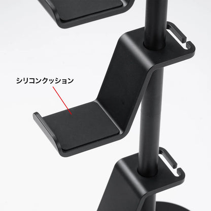 Game controller stand (with headphone holder, black) JY-STN1BK