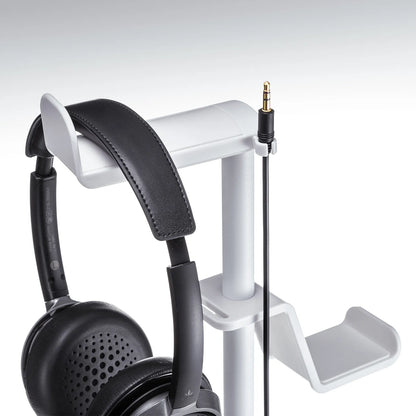 Game controller stand (with headphone holder, white) JY-STN1W