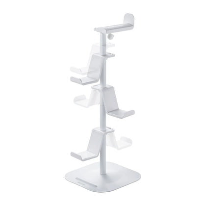 Game controller stand (with headphone holder, white) JY-STN1W