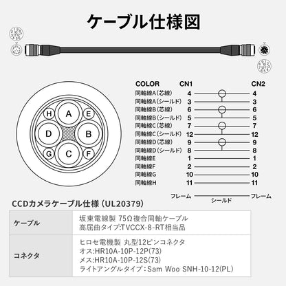 CCDカメラケーブル1m KB-CCDR-01N