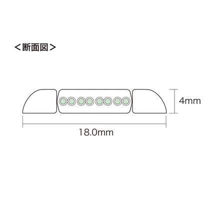 Under-carpet LAN cable (gray, 3m) KB-CP5-03