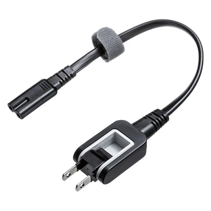 Power cord compatible with spectacle-type connector KB-DM2S12A-02