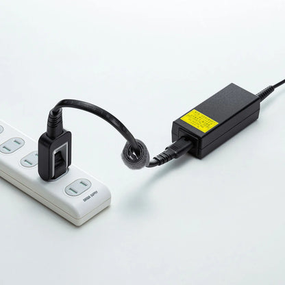 Power cord compatible with spectacle-type connector KB-DM2S12A-02