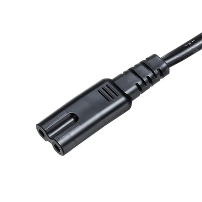 Power cord compatible with spectacle-type connector KB-DM2S12A-1