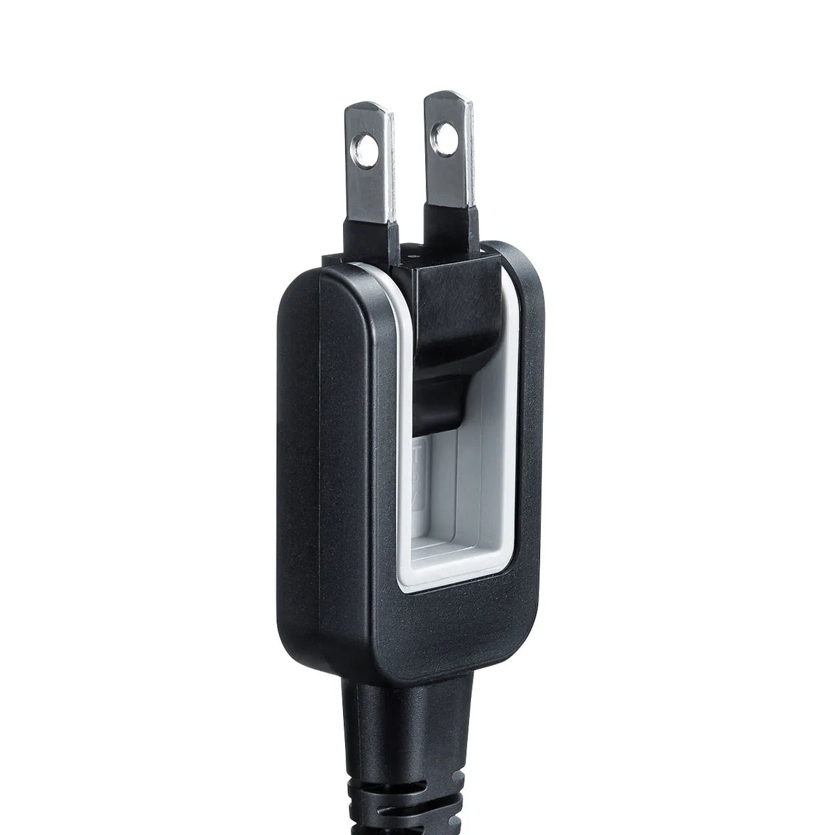 Power cord compatible with spectacle-type connector KB-DM2S12A-3