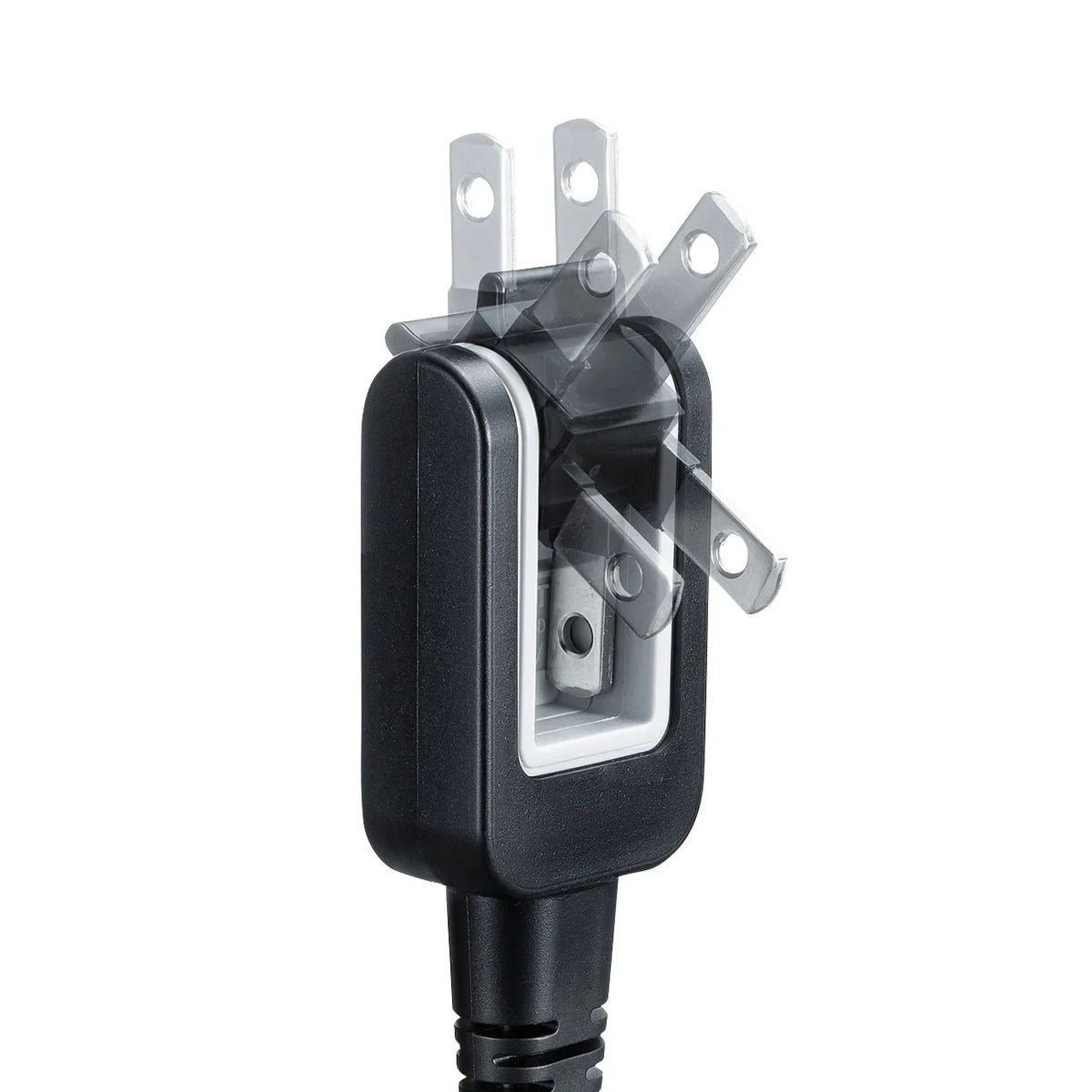 Power cord compatible with spectacle-type connector KB-DM2S12A-3