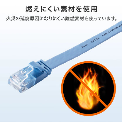 Category 6A Flat LAN Cable KB-FL6AL-15BL