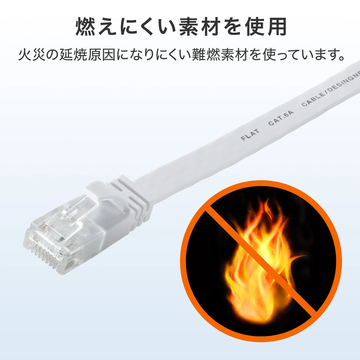 Category 6A Flat LAN Cable KB-FL6AL-15W