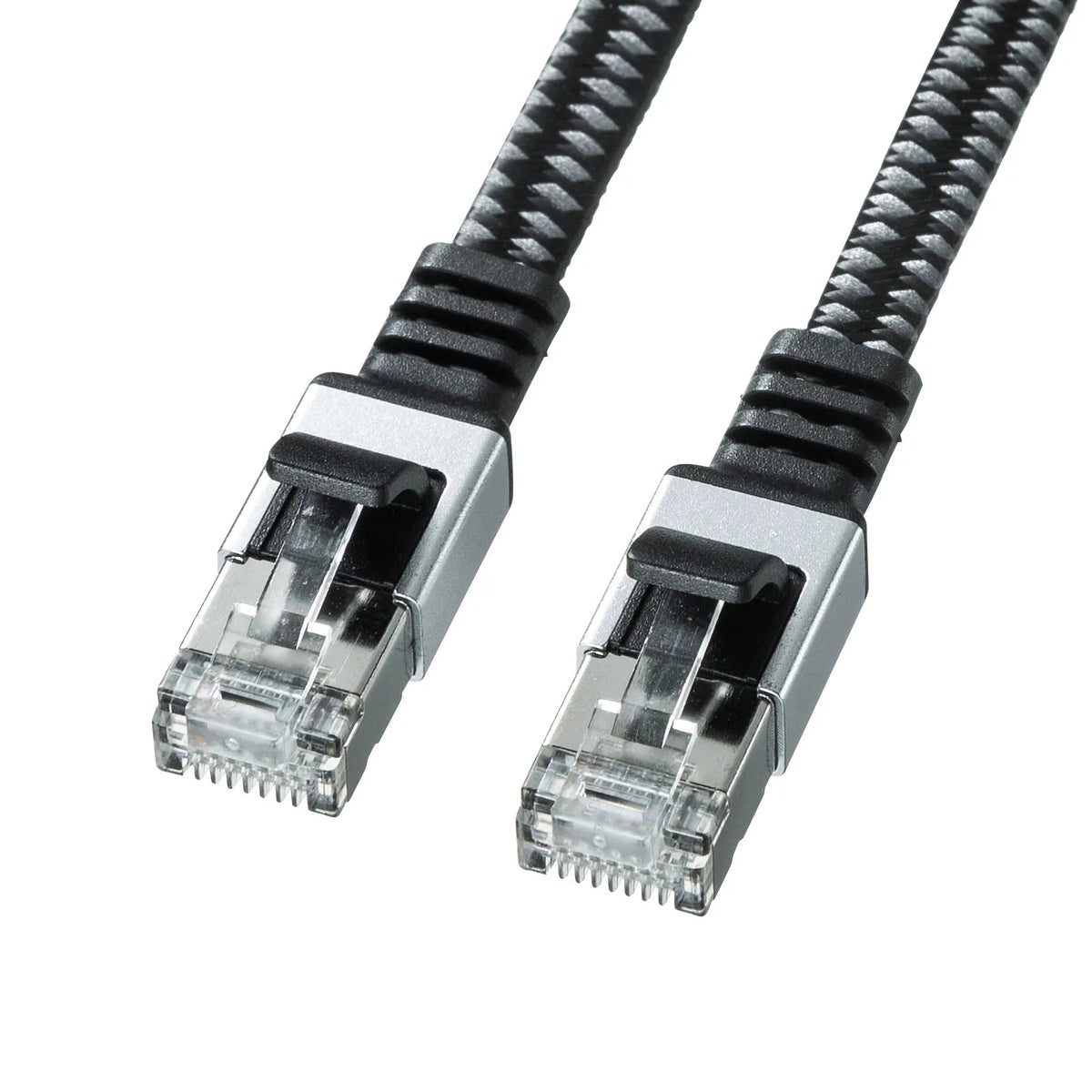 Category 6A Mesh Flat LAN Cable KB-FL6AME-01BK