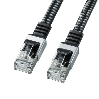 Category 6A Mesh Flat LAN Cable KB-FL6AME-01BK