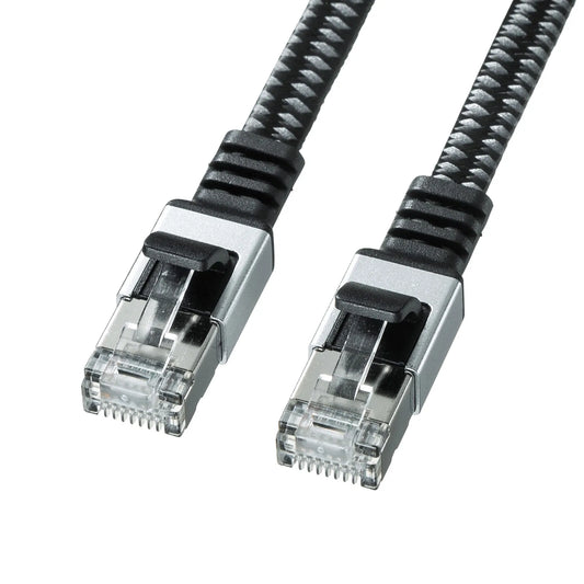 Category 6A Mesh Flat LAN Cable KB-FL6AME-01BK