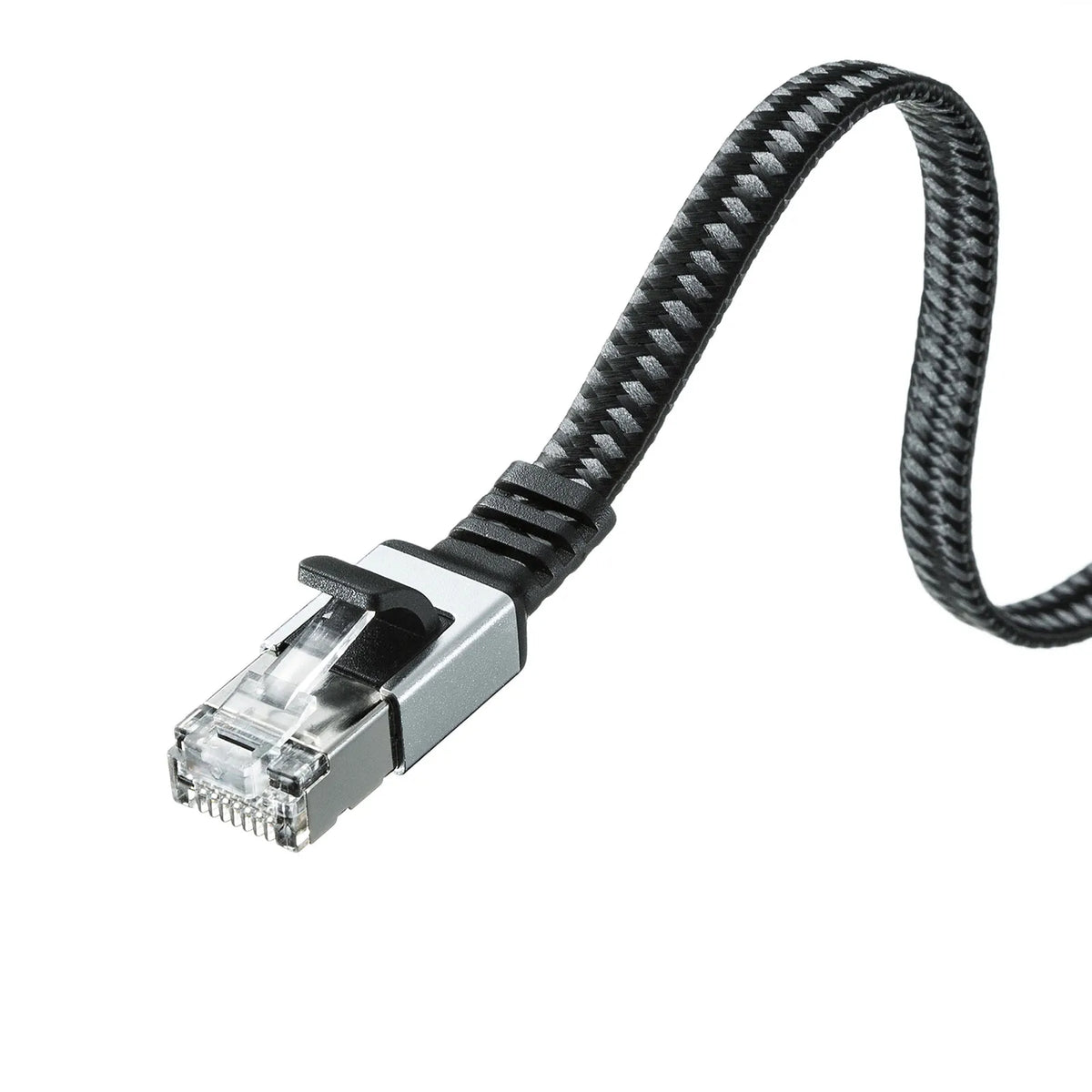Category 6A Mesh Flat LAN Cable KB-FL6AME-01BK