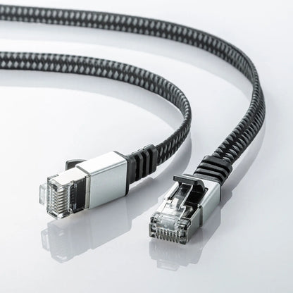 Category 6A Mesh Flat LAN Cable KB-FL6AME-01BK