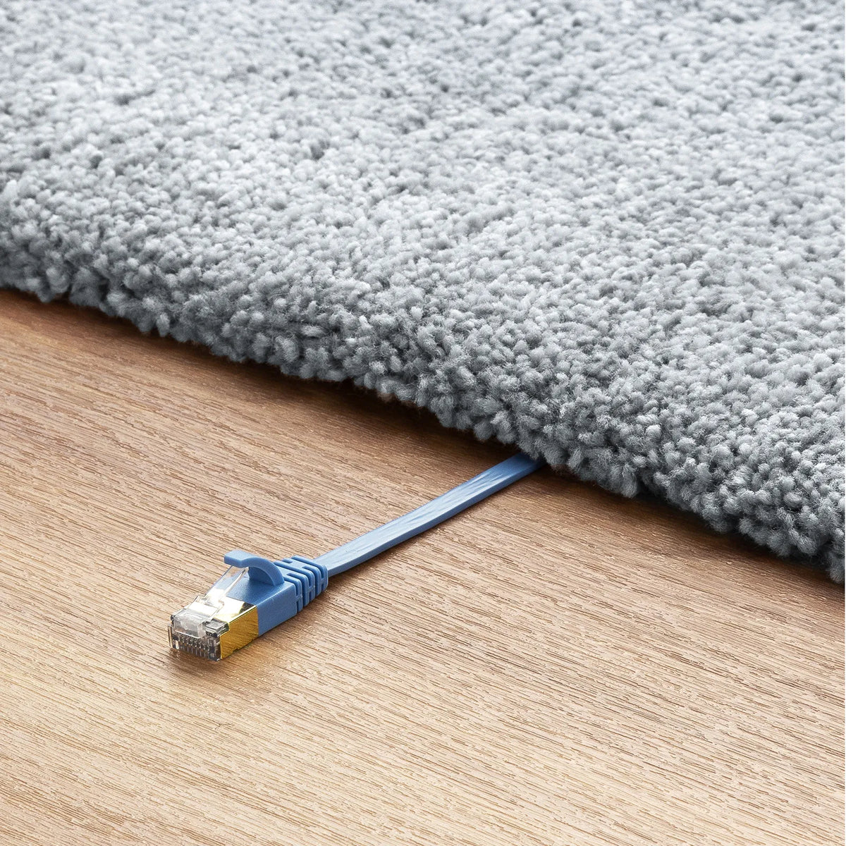 CAT7 Flat LAN Cable (0.5m, Blue) KB-FLU7-005BL