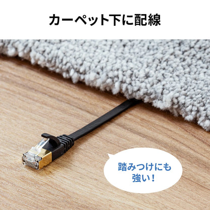 CAT7 Ultra Flat LAN Cable (1m, Black) KB-FLU7-01BK