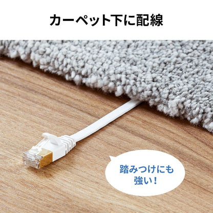 CAT7 Ultra Flat LAN Cable (1m, White) KB-FLU7-01W
