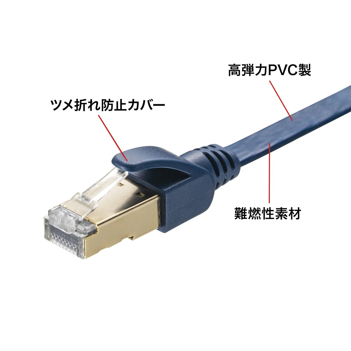 Category 6A Solder Industrial Flat LAN Cable KB-HFL6A-01NV
