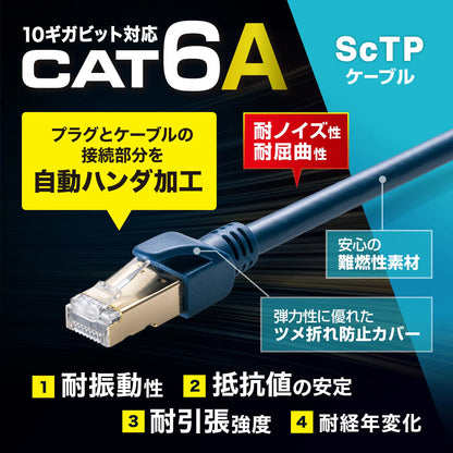 Category 6A SFTP Solder Industrial LAN Cable KB-HS6A-01NV
