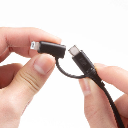 USB 2.0 Type-C Cable (with Lightning adapter, black) KB-IPLTCCP6010BK