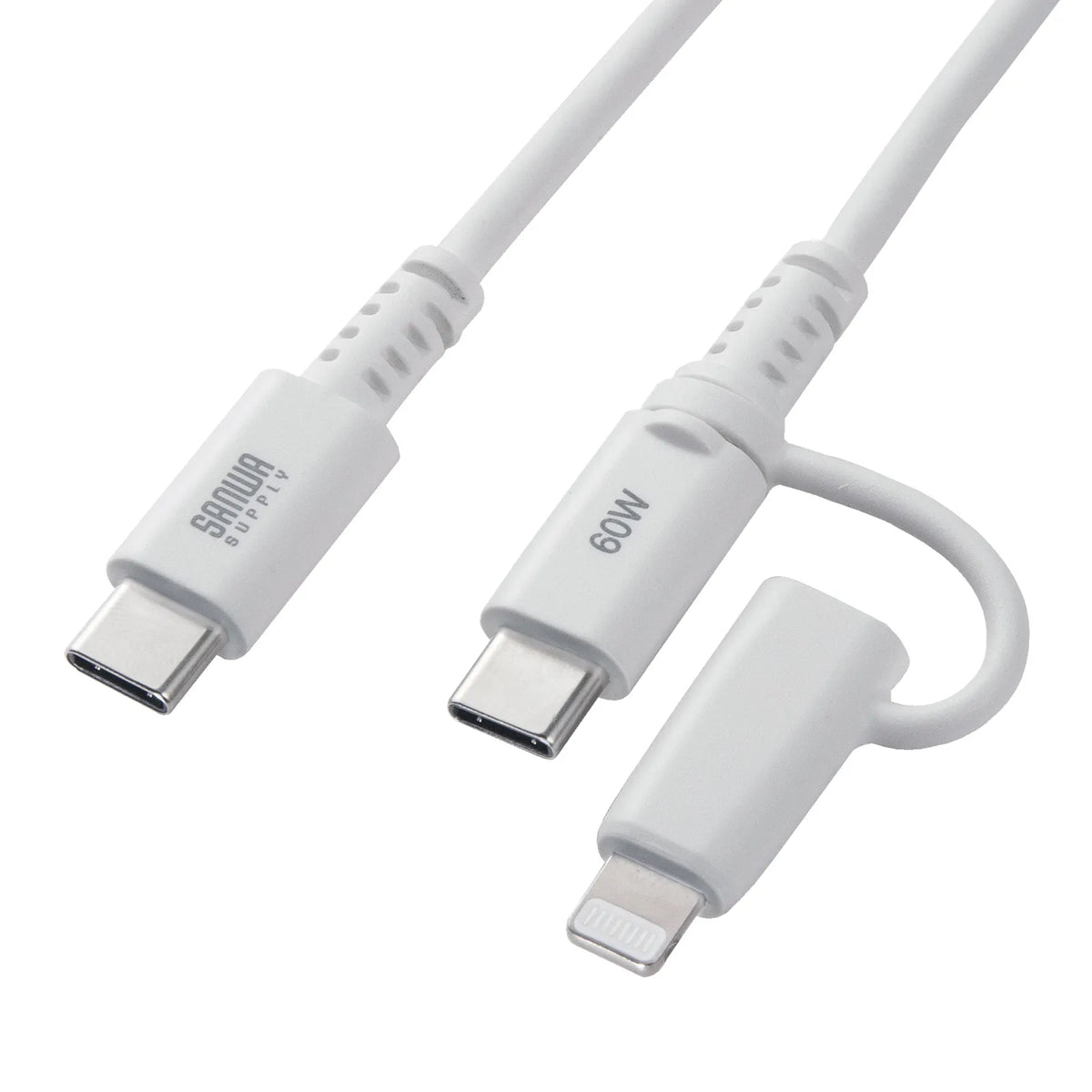 USB 2.0 Type-C Cable (with Lightning adapter, white) KB-IPLTCCP6010W