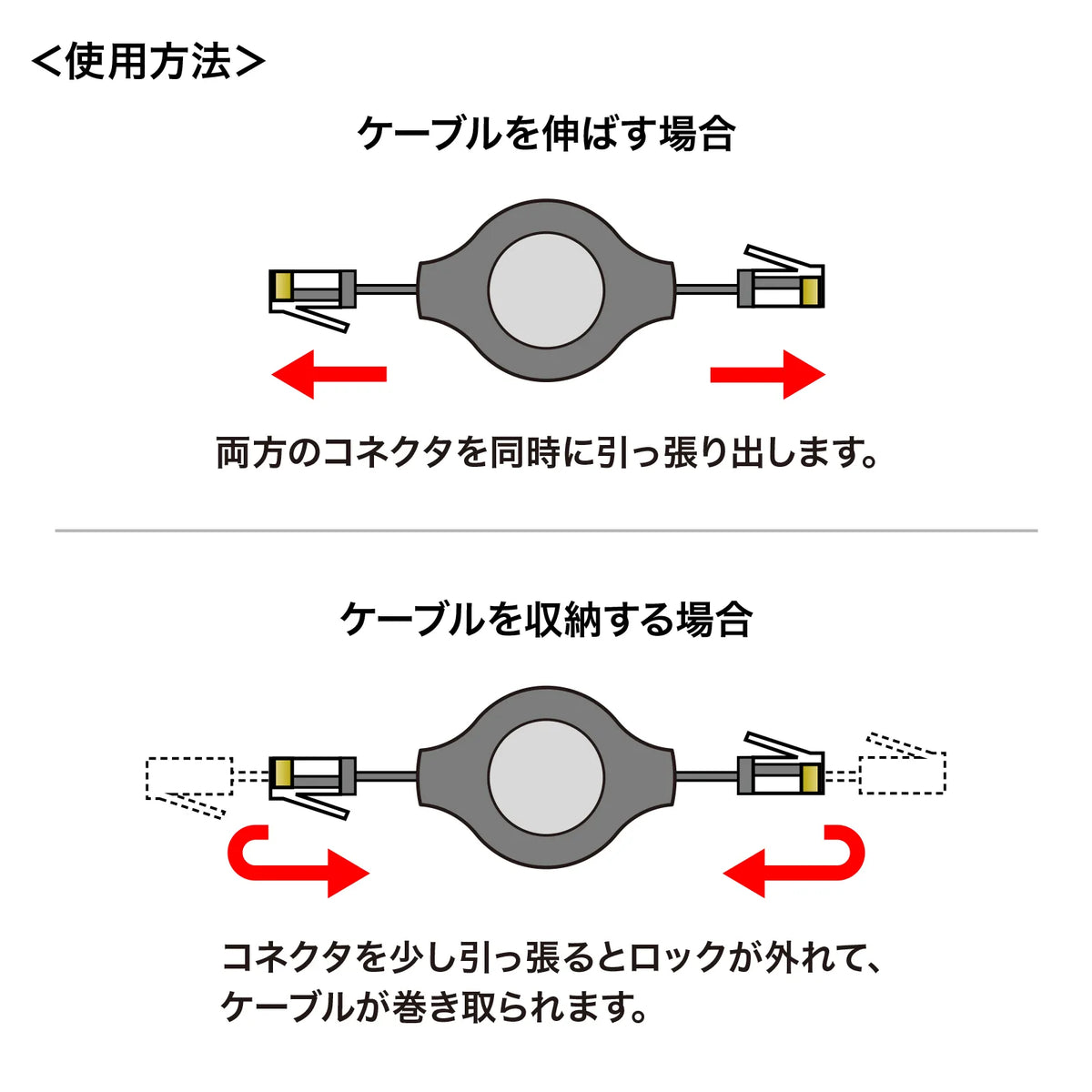 自動巻取りLANケーブル（カテゴリ5e） KB-MK15BKN