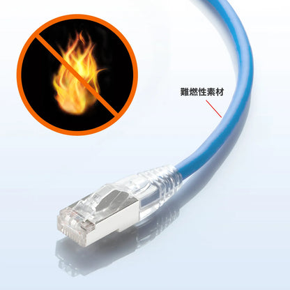 カテゴリ5eSTP LANケーブル（スリム、やわらか、ツメ折れ防止コネクタ） KB-SL5STPS-01BL